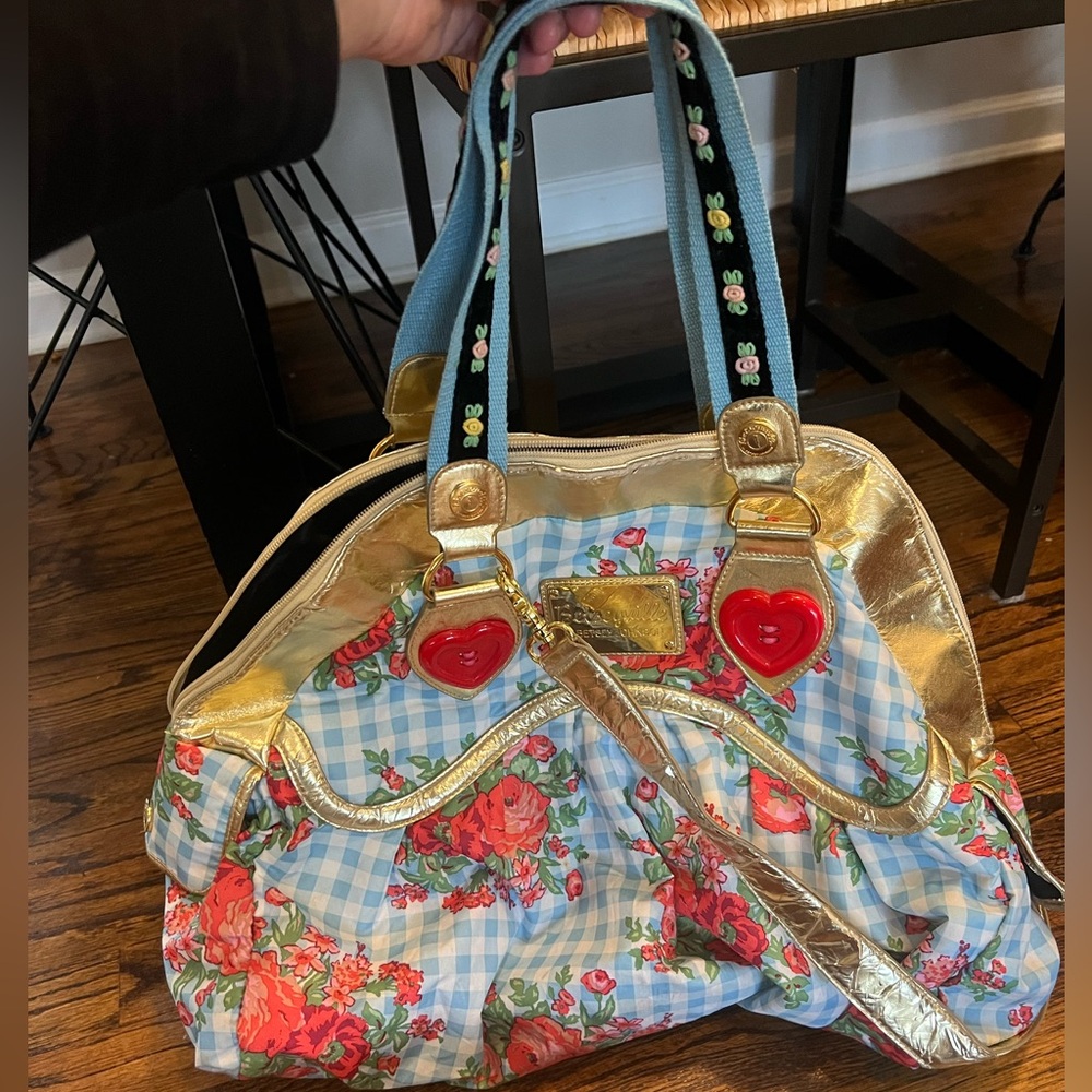 Nylon Betseyville overnight or oversized tote bag with zipper closure